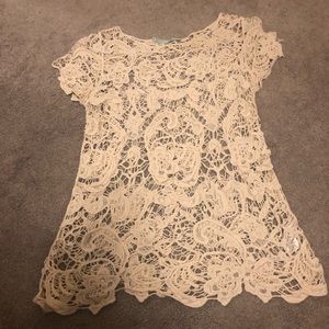Lace short sleeve top